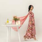 Blush Pink Floral Embroidered Linen 3-Piece Suit